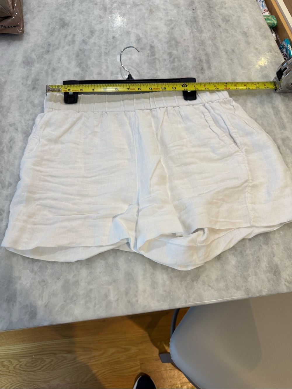 J. Crew White 100% Linen Resort Shorts (Lined) with Pockets! - Picture 6 of 7